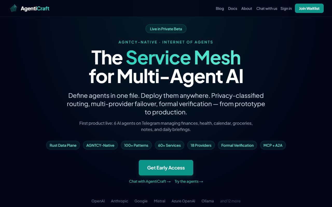 Screenshot of AgentiCraft - MANAGEMENT tool built with OpenClaw