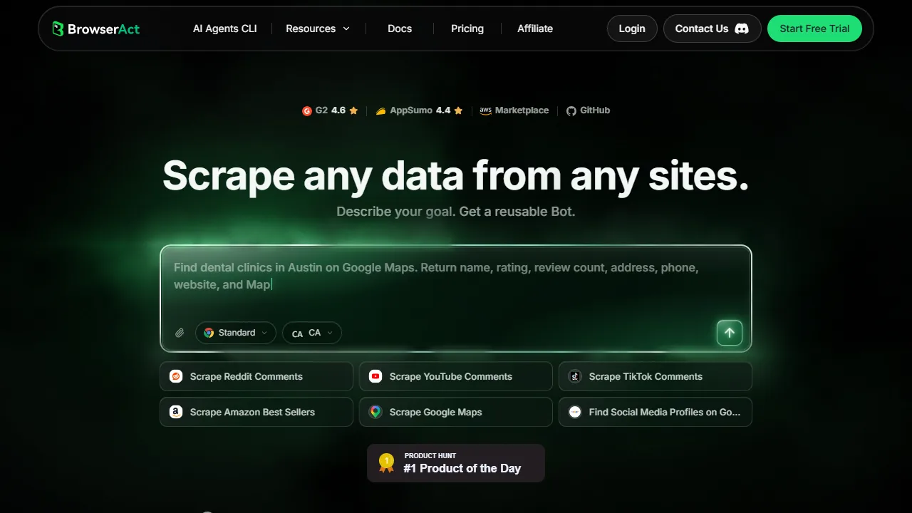 BrowserAct preview