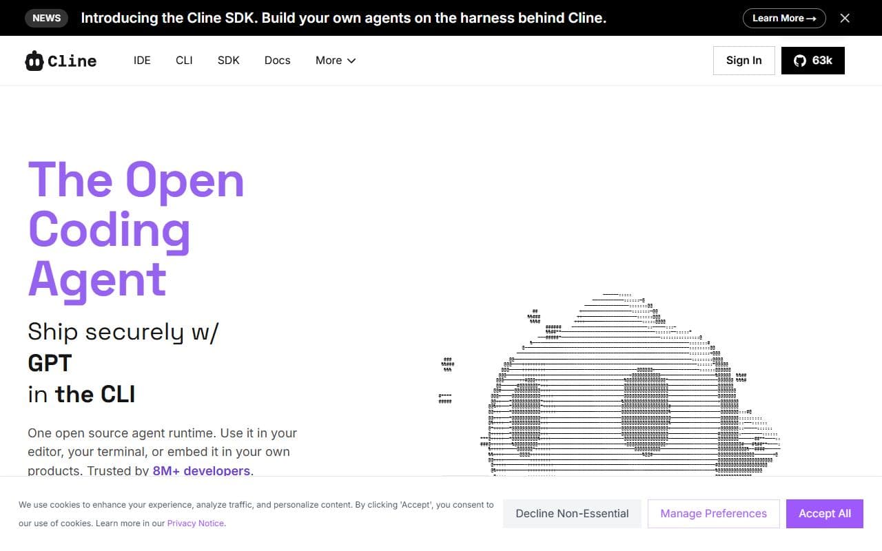 Screenshot of Cline - PRODUCTIVITY tool built with OpenClaw