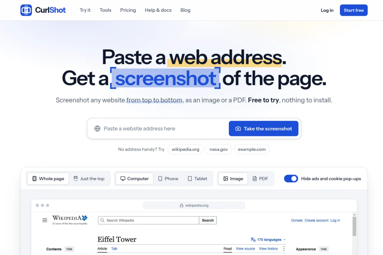CurlShot product preview