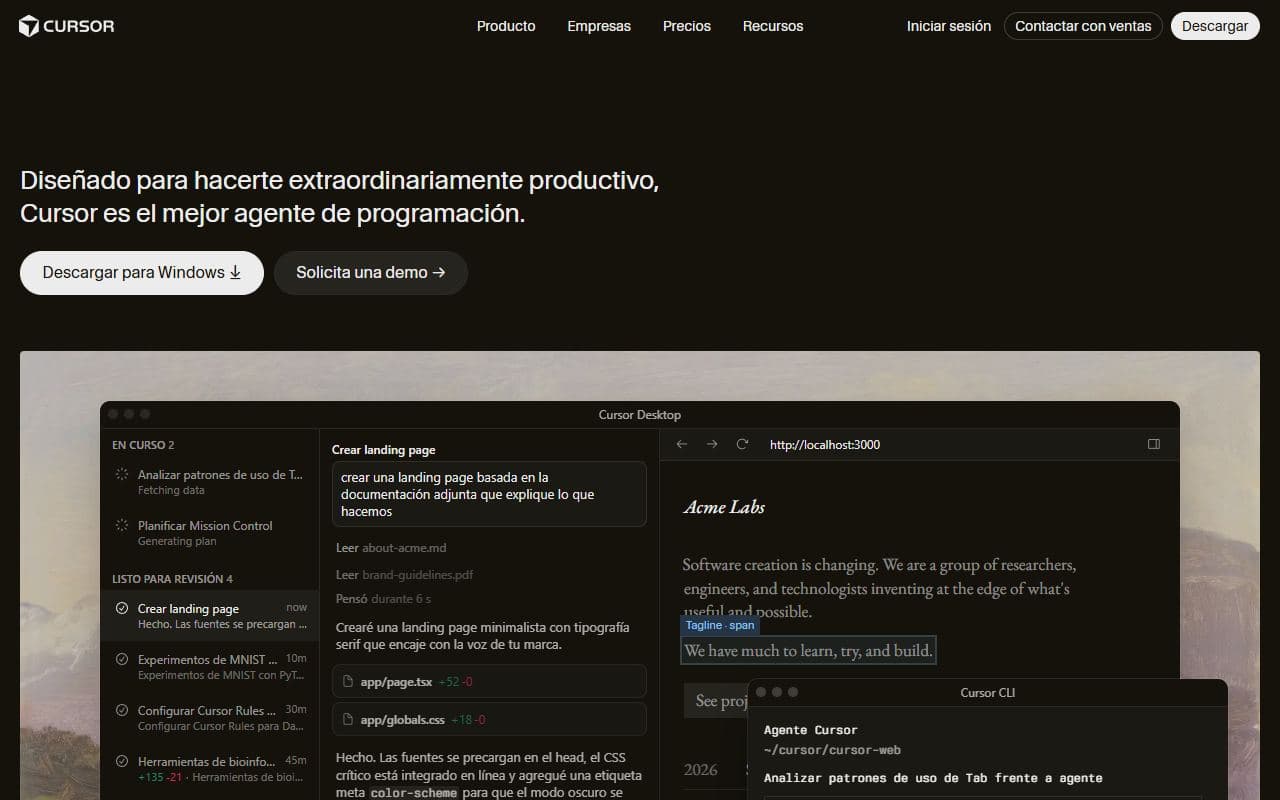 Screenshot of Cursor - PRODUCTIVITY tool built with OpenClaw