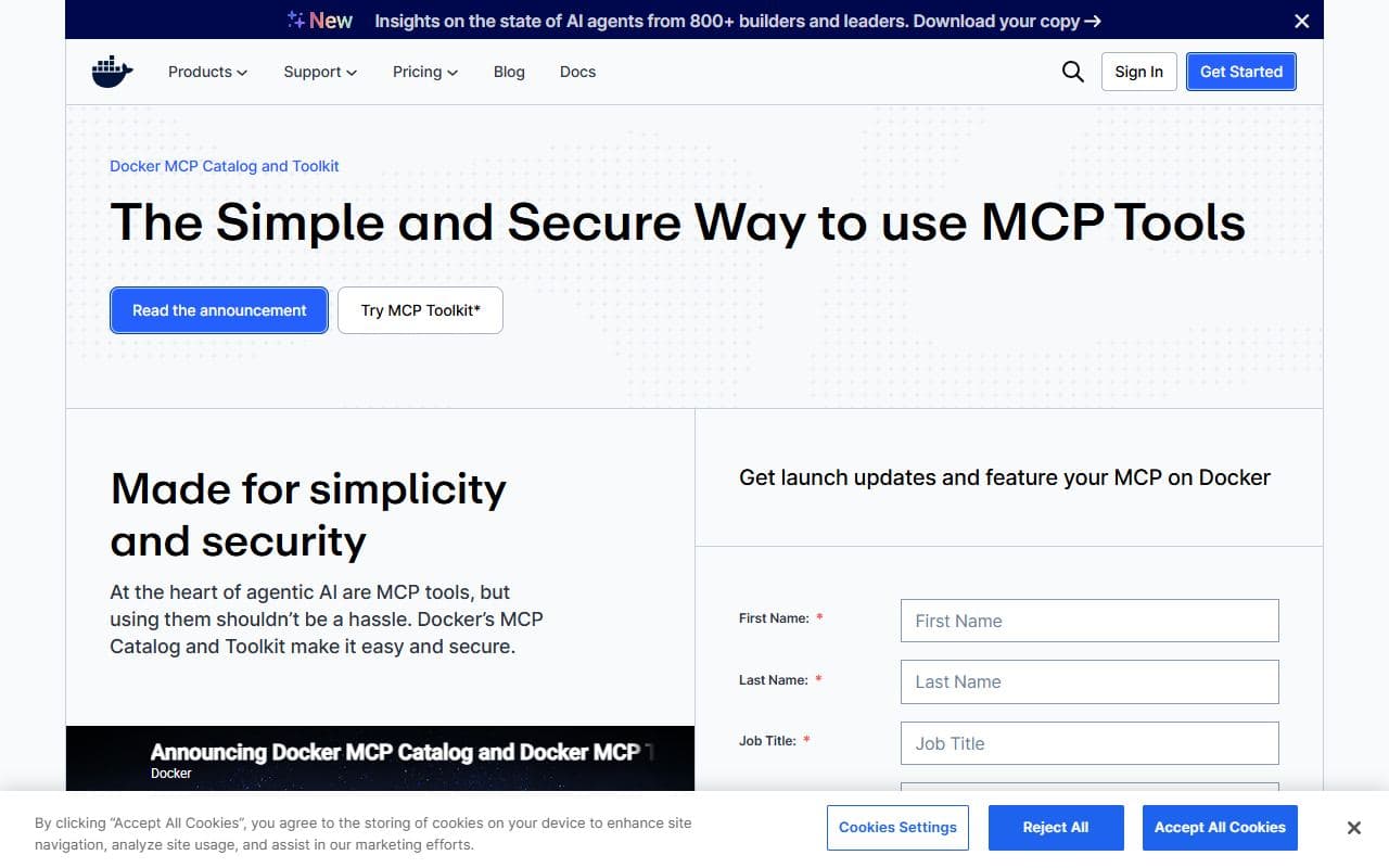 Screenshot of Docker MCP Catalog - INTEGRATION tool built with OpenClaw