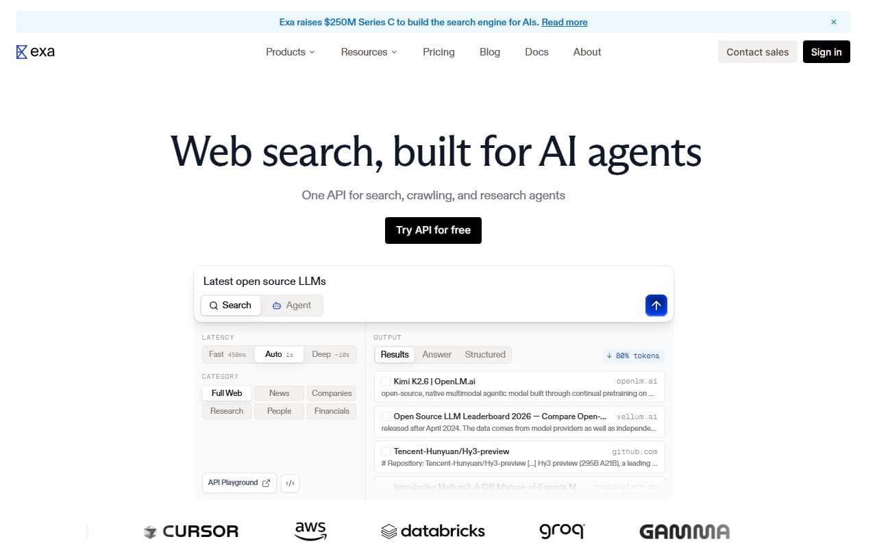 Screenshot of Exa - INTEGRATION tool built with OpenClaw