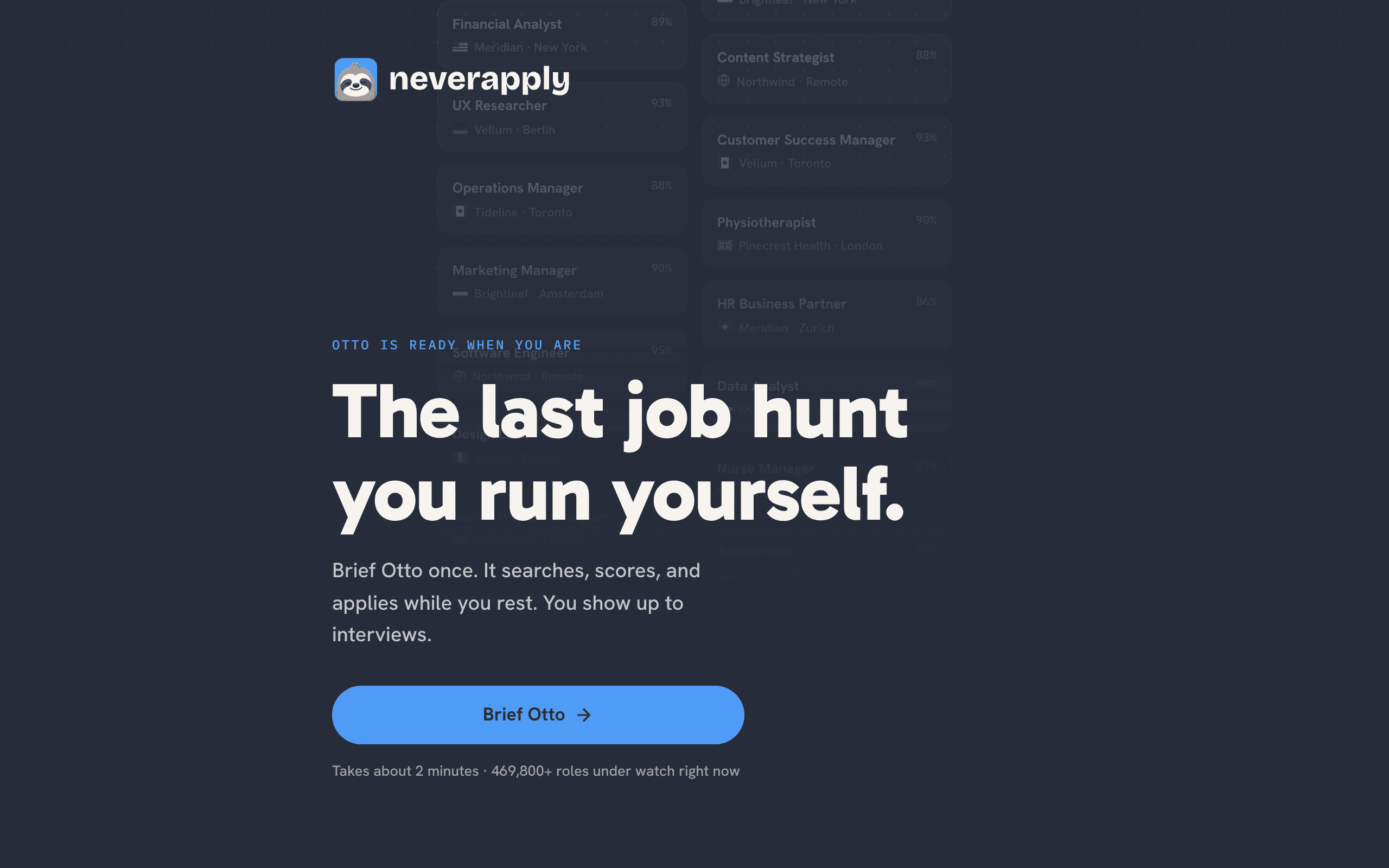 Screenshot of NeverApply - PRODUCTIVITY tool built with OpenClaw