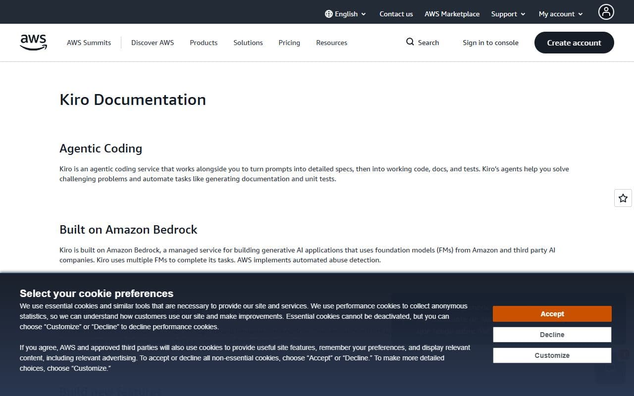 Screenshot of Kiro - PRODUCTIVITY tool built with OpenClaw