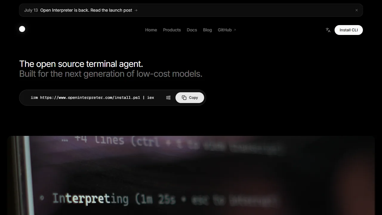 Open Interpreter preview