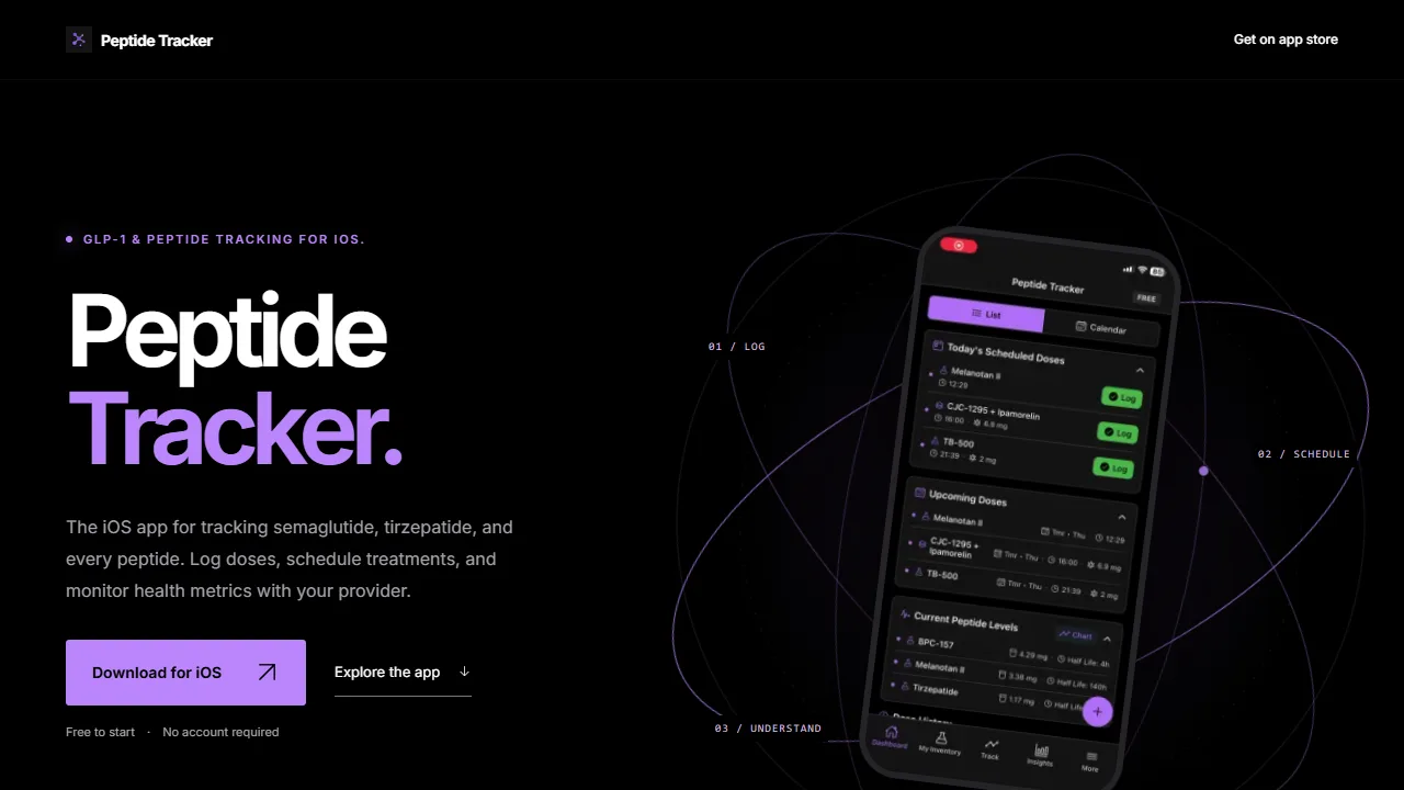 Peptide Tracker & Calculator product preview