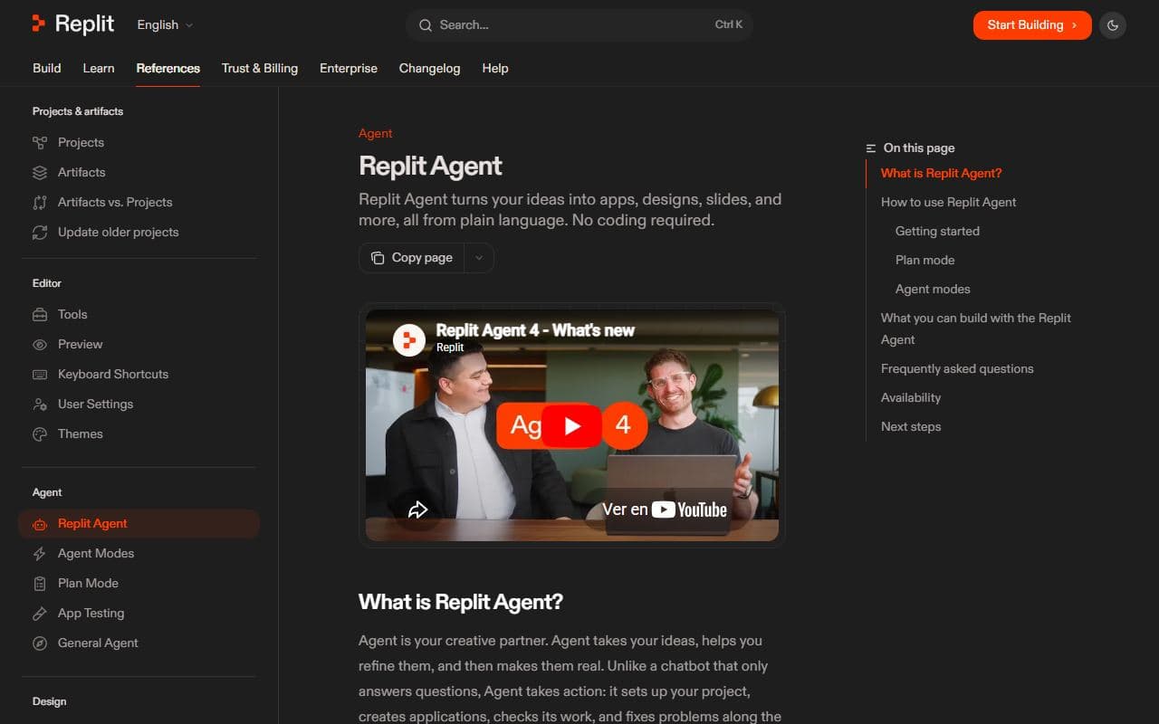 Screenshot of Replit Agent - PRODUCTIVITY tool built with OpenClaw
