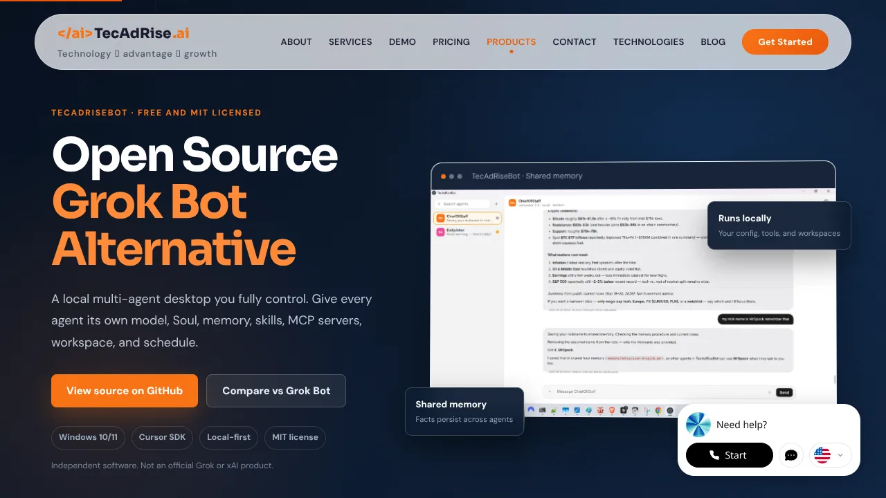 TecAdRise Bot product preview