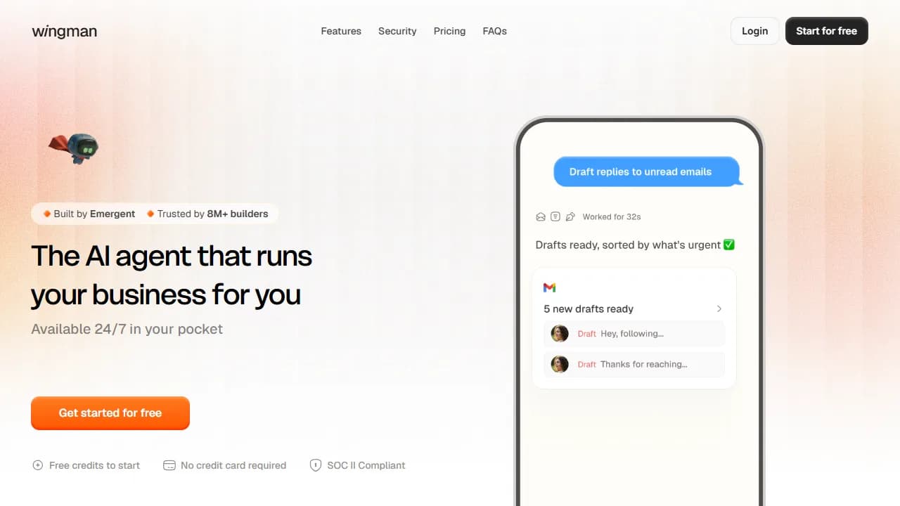 Wingman product preview