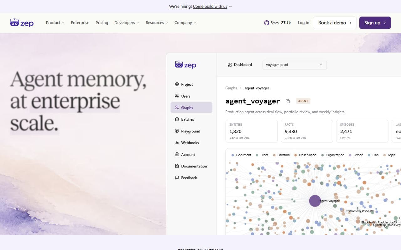 Screenshot of Zep - INTEGRATION tool built with OpenClaw